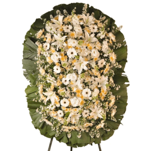 Coroa de Flores - Luxo - Branca